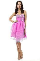 A-line Organza/Satin Cocktail Short Homecoming Dress/Prom Dress 