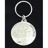 Pewter Key Ring - Yellowstone Indian Head Nickel