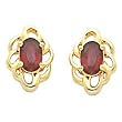 14K Yellow Gold Mozambique Garnet Earrings