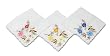 Springtime Floral Embroidered Handkerchief, Asst Colors