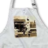 Vintage Detroit Tigers Making the Catch Black and Sepia 2 - Waist Apron With Pockets