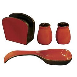Corelle Napkin Holder Spoon Chili Red