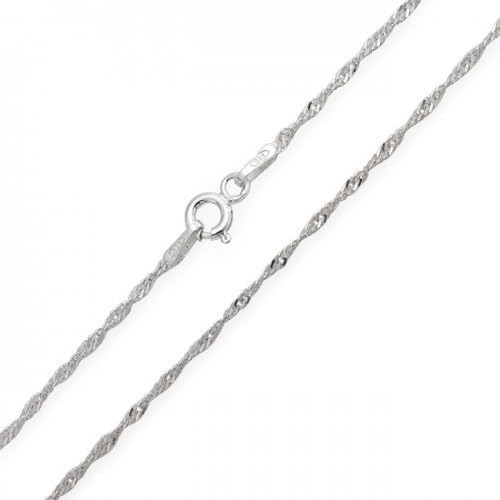 Sterling Silver Singapore 1.3mm Thickness Chain Necklace