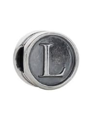 Sterling Silver Kera "L" Alphabet Cylinder Bead Fits Pandora