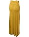 LE3NO Womens Floor Length Maxi Skirt with Stretch