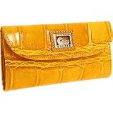 Dooney & Bourke Croco Continental Clutch Wallet, Mustard