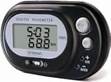 Oregon Scientific PE320 Digital Pedometer with Distance Calculator, Black