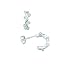 Elements Sterling Silver Ladies E188C Wavy Clear Crystal Hoop Earrings