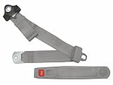 3-Point Lap and Shoulder Seat Belt, Grey, with Push Button release, matching contoured sleeve