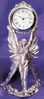 Diamond-Cut Angel Desk Clock