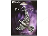Blue Moon Noir Metal Pendant 1/Pkg - Flying Bird-Black Nickel