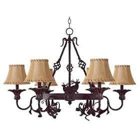 Dick Idol's Deer Ring Six Light Chandelier