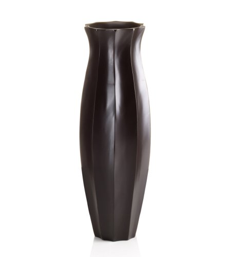 Carved Wood Tall Vase