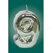 Boxer Number 9 Silver Metallic Candle