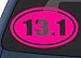 13.1 Half Marathon Oval Sticker - Pink 5