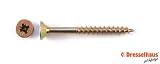 200 Stck Senkkopf, Spanplattenschrauben, gelb verzinkt, Teilgewinde, PZ 1, 3x30 JD-79 Markenware aus dem Hause Dresselhaus