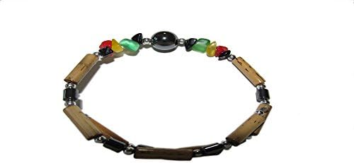 Good Look Craft - Rasta Bamboo Bracelet - Bob Marley Colors - Red Green and Yellow - Handmade Jewelry