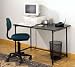 Steel Desk with Black Top (Black) (45H x 30W x 28D)