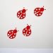 LADY BUGS Wall Girl Baby Room Decal Sticker Decor Kid | Color: Classic Red