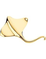 Jewelplus Stingray Brooch Pendant 14K Yellow Brooch/Pendant