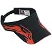 Otto Cap Flame Pattern Brushed Cotton Twill Sandwich Bill Sun Visor - Black/Red