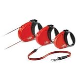 Flexi Comfort 2 Retractable Cord Leash For Dogs Up To 44lbs. red & black-color-