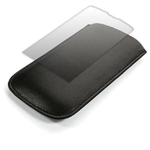 LG GW520 PREMIUM PU POCKET CASE- BLACK, WITH SCREEN PROTECTOR PART OF THE QUBITS ACCESSORIES RANGE
