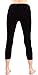 Women's Slimming Foldover Capri Crop Yoga Pants,Black,Large