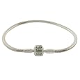 Biagi Silver European Bead Starter Bracelet with Bead Clasp