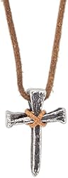 Kerusso Faith Gear Nail Cross Christian Necklace on 22" Cord