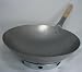 16" Carbon Steel Hand Hammered Pow Wok With A Wood Handle