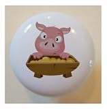 Pig and Trough Ceramic Cabinet Drawer Pull Knob