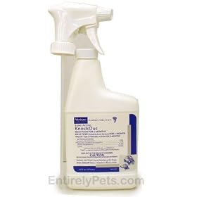 Long Acting KnockOut Flea & Tick Spray for DOGS by Virbac (16 oz)