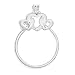 Genuine Elegante (TM) .925 Sterling Silver Pendant. 3 Heart Charm Holder Pendant - 20 mm x 20 mm. 100% Satisfaction Guaranteed.
