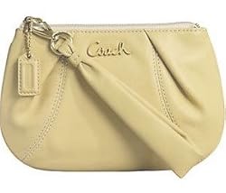 Coach Leather Parker Wristlet Case Bag for IPOD 42502 Sand