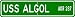 USS ALGOL AKR 287 Street Sign - Navy Gift Ship Sailor