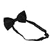 HDE Men's Wedding Party 5-Pack of Solid Color Formal Adjustable Pre-Tied Tuxedo Bow Ties (Black)