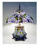 Leafy Design Tiffany Table Lamp with lighted base