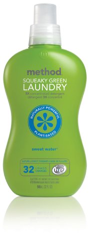 Method Squeaky Green Laundry Detergent Sweet Water, 32 ounces Bottle