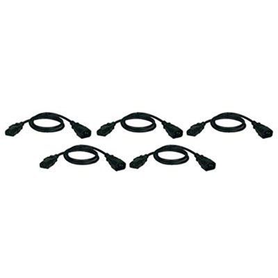 5PK 2FT NEMA 5-15P TO CABLIEC-320-C13 POWER CABLES
