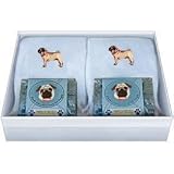 Double Gift Box with Pug Fawn Soap & Towel