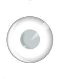 ACCESSOREYES 30-DAY DISPOSABLE CONTACT LENSES WITH SOLUTION AND INSTRUCTIONS - BLOCK WHITE (ZOMBIE)
