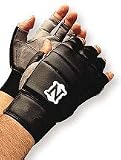 Black Neumann 1/2 Finger Performer Linemen Gloves- 1 Pair