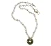 Rutilated Quartz Guardian Angel Necklace with Chinese Coin - 16 1/2