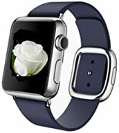 SUPTG Blue Modern Buckle Strap Loop Band for Apple Watch Smart Watch 1:1 Copy