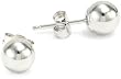 Duragold 14k White Gold 5mm Ball Stud Earrings