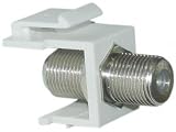 F-Pin (Coax) Connector Keystone Module, White