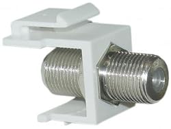 F-Pin (Coax) Connector Keystone Module, White