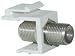 F-Pin (Coax) Connector Keystone Module, White