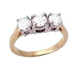 14K 1.00 CTW Three-Stone Diamond Ring